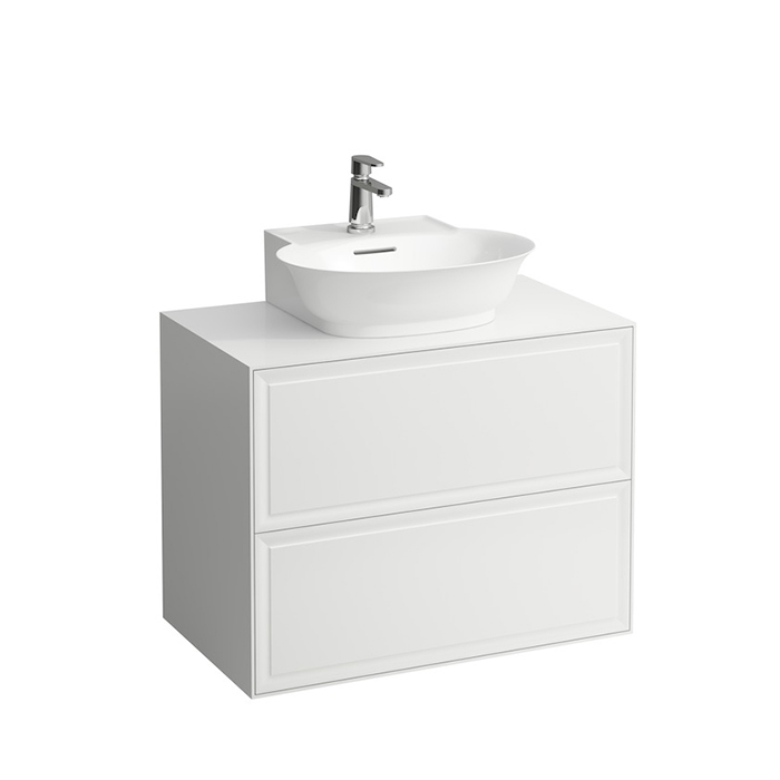 Laufen New Classic Тумба с раковиной, 77.5x45.5x60см, 2 ящиками, подвесная, цвет: белый глянцевый