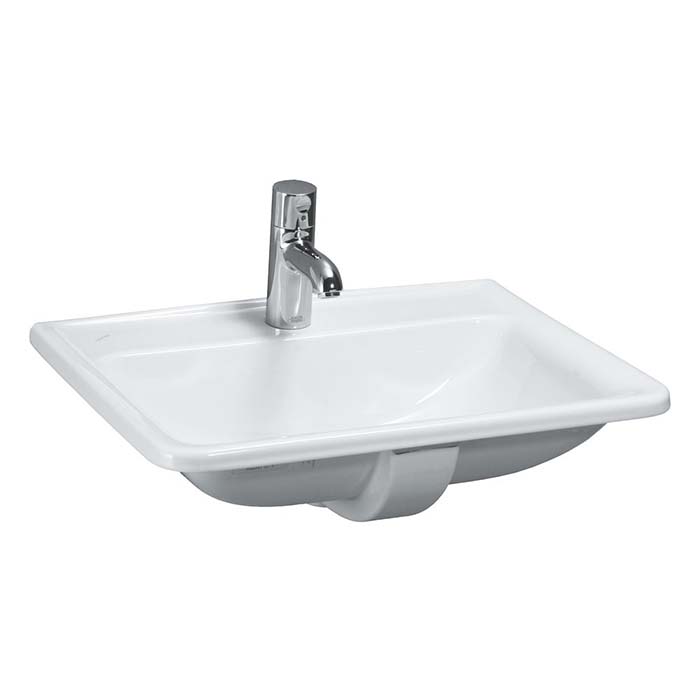 Laufen Pro S Раковина 56х44х20 см, встраиваемая сверху с 1 отв., без перелива, цвет: белый