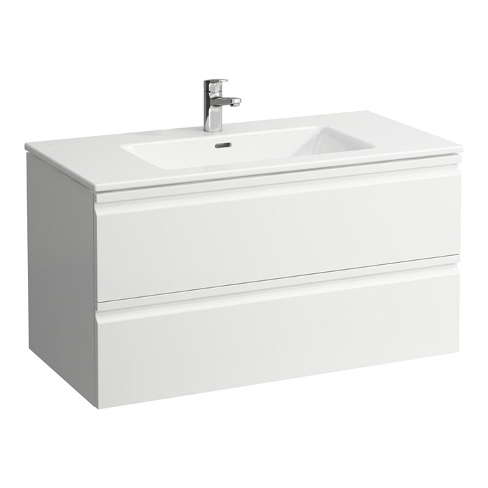 Laufen PRO S Тумба подвесная 100х50х54см., с раковиной Slim, 2 ящика, вкл. комплект органайзер, цвет: белый глянцевый