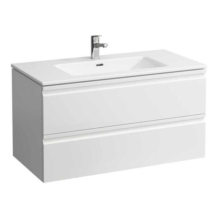 Laufen PRO S Тумба подвесная 100х50х54см., с раковиной Slim, 2 ящика, вкл. комплект органайзер, цвет: белый матовый