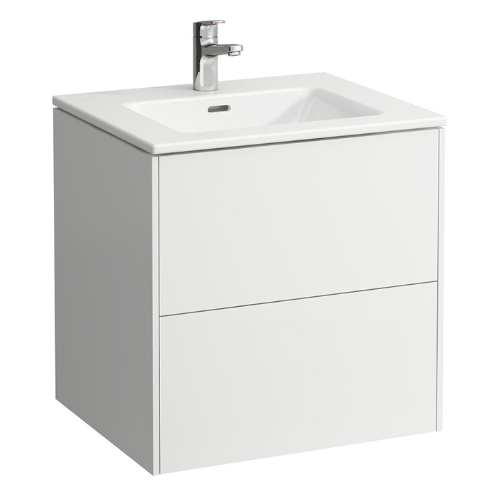 Laufen Pro S Тумба с раковиной 60х50х61см., подвесная, 2 ящика, включая органайзер, цвет: белый глянцевый