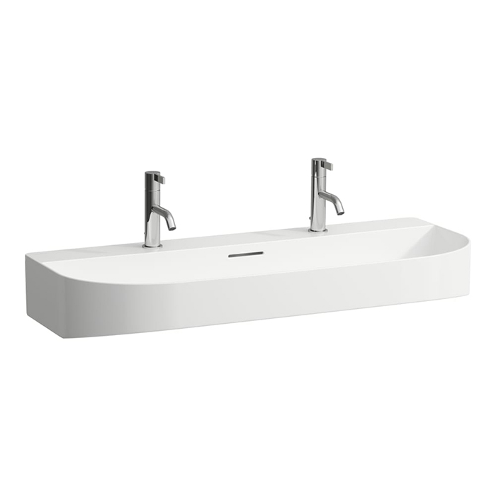 Laufen Sonar Раковина 100x42x14см., накладная, 2 отв., цвет: белый