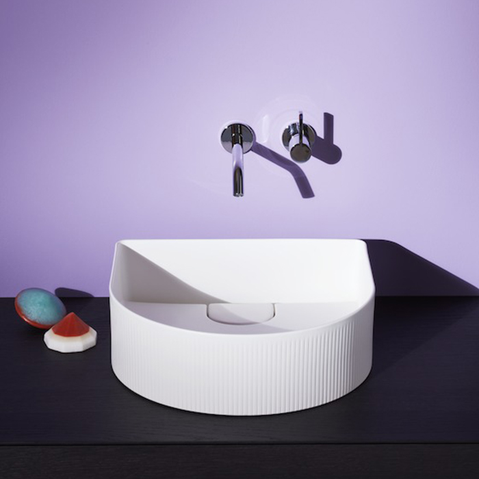 Laufen Sonar Раковина с текстурой 41x36.5х13 см, без отв., цвет: белый матовый