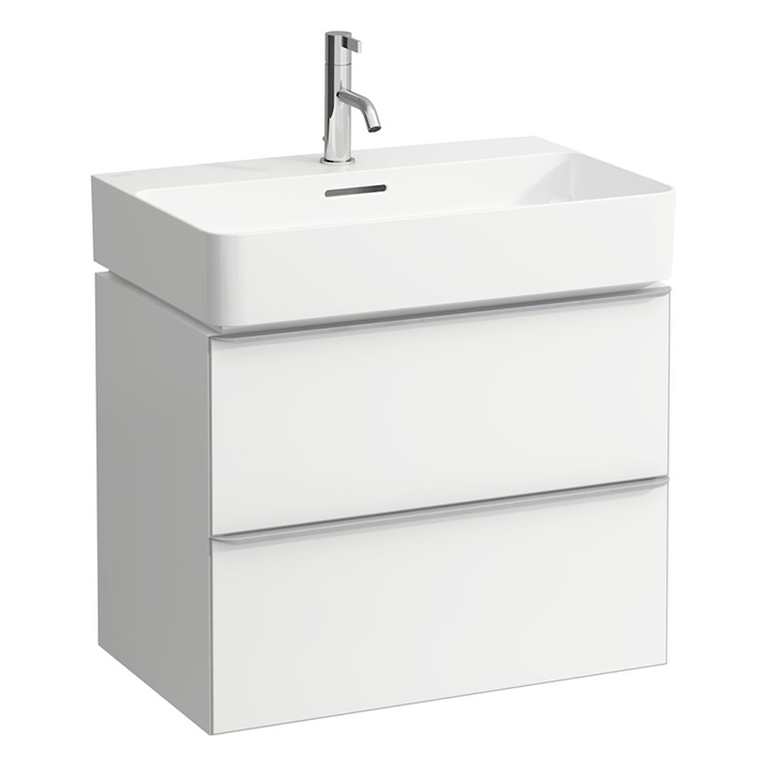 Laufen Space База с раковиной 63.5х39х53см, с 2 ящиками, подвесная, покрытие LCC, цвет: белый глянцевый