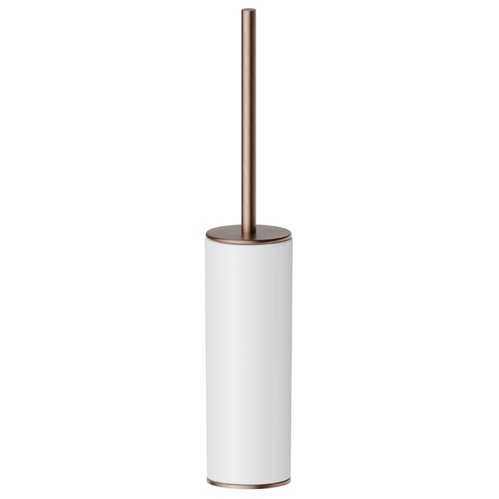 Newform Accessori tondi Туалетный ерш, напольный, белая керамика, цвет: PVD brushed copper bronze