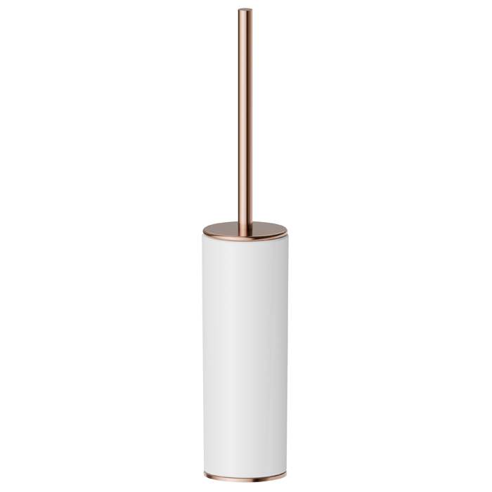 Newform Accessori tondi Туалетный ерш, напольный, белая керамика, цвет: PVD copper bronze