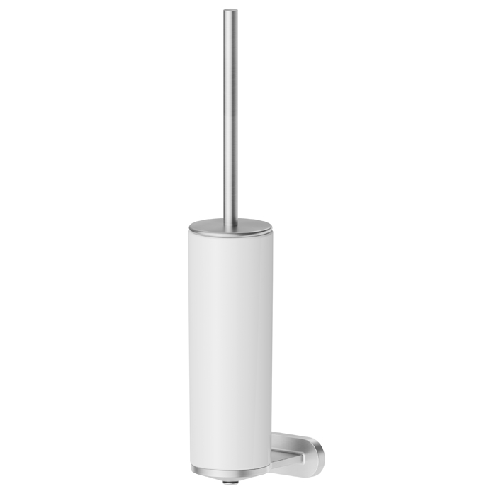 Newform Accessori tondi Туалетный ерш, подвесной, белая керамика, цвет: PVD brushed stainless steel