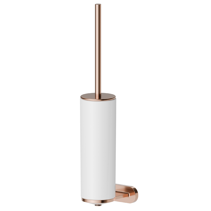 Newform Accessori tondi Туалетный ерш, подвесной, белая керамика, цвет: PVD copper bronze