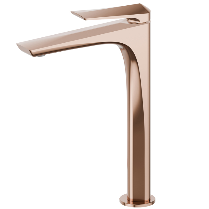 Newform Delta Zero Смеситель для раковины, 1 отв., высокий, цвет: PVD copper bronze