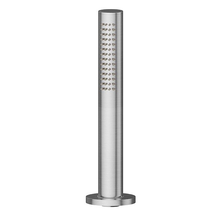 Newform Haka Душевой гарнитур: ручной душ со шлангом, на борт ванны, цвет: PVD brushed stainless steel