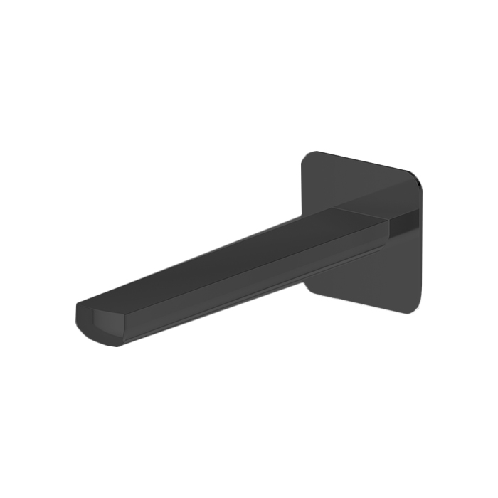 Newform Haka Излив для раковины 18.9см., настенный, с подключением на 1/2”, цвет: черный матовый