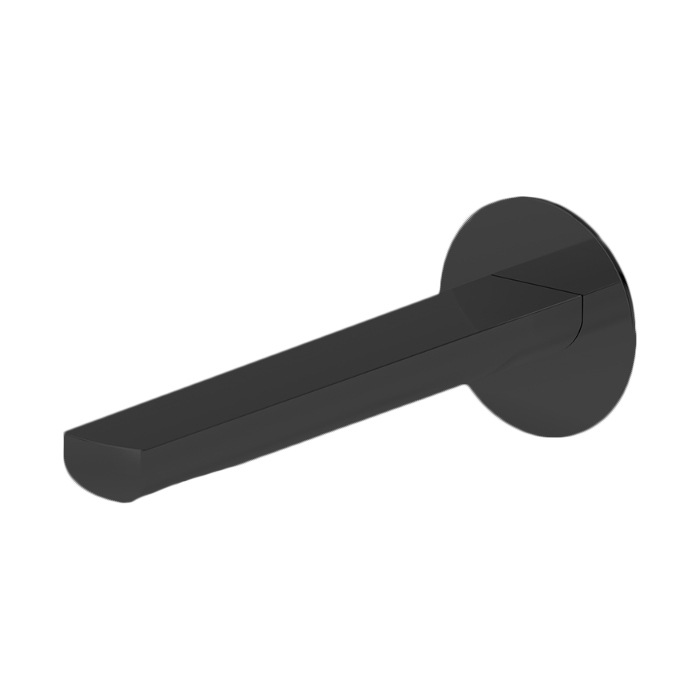 Newform Haka Излив для раковины 18.9см., настенный, с подключением на 1/2”, цвет: черный матовый