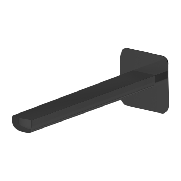Newform Haka Излив для раковины 22.9см., настенный, с подключением на 1/2”, цвет: черный матовый