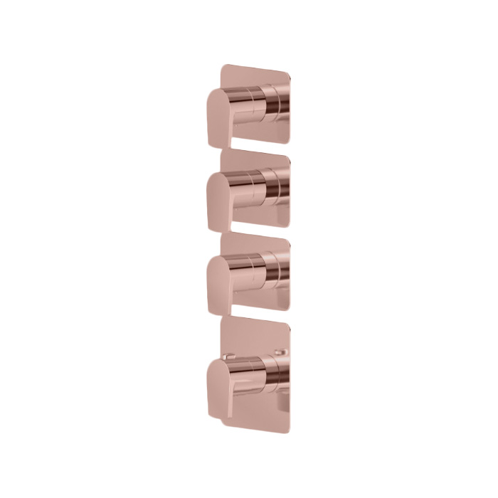 Newform Haka Смеситель для душа, термостатический, на 3 потока, цвет: PVD brushed copper bronze