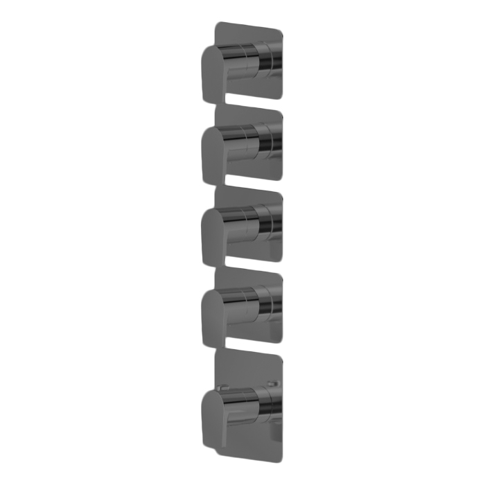 Newform Haka Смеситель для душа, термостатический, на 4 потока, цвет: PVD brushed gun metal