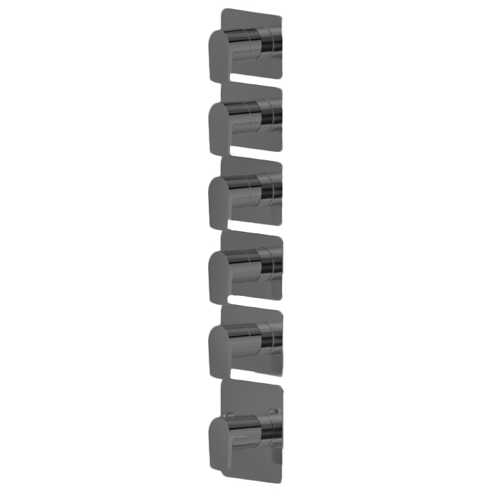 Newform Haka Смеситель для душа, термостатический, на 5 потоков, цвет: PVD brushed gun metal