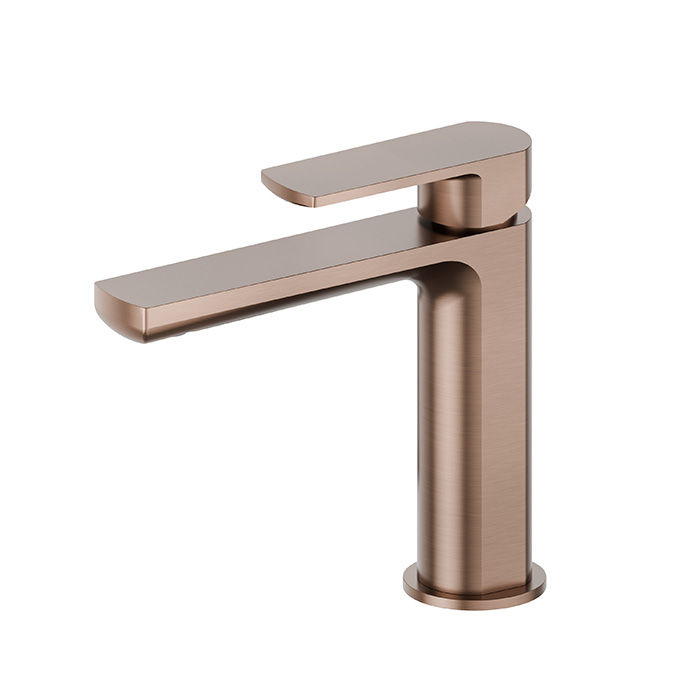 Newform Haka Смеситель для раковины, 1 отв., без донного клапана, цвет: PVD brushed copper bronze