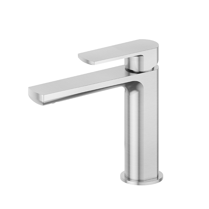 Newform Haka Смеситель для раковины, 1 отв., без донного клапана, цвет: PVD brushed stainless steel