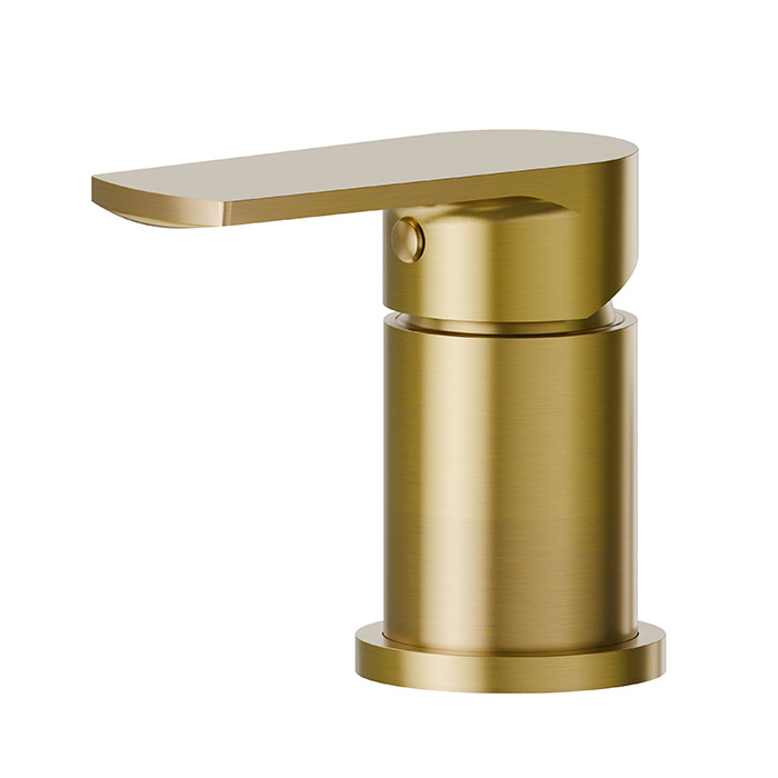 Newform Haka Смеситель на борт ванны, 1 отв., на 1 поток, цвет: PVD brushed gold