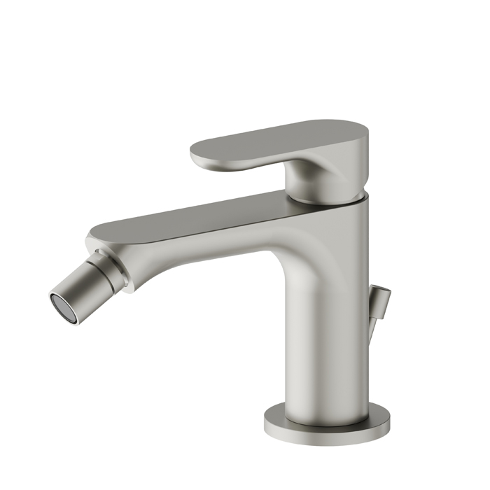 Newform Linfa II Смеситель для биде, 1 отв., с донным клапаном, цвет: titanium satin