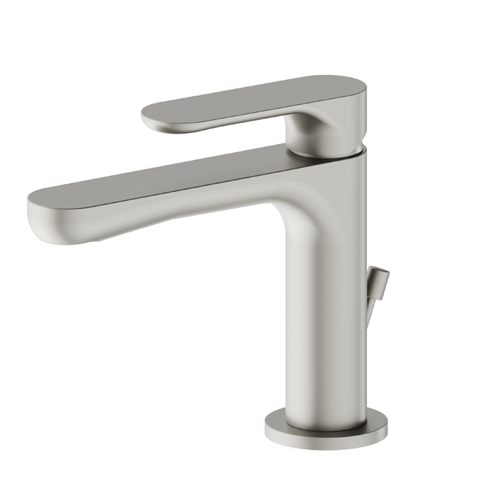 Newform Linfa II Смеситель для раковины, 1 отв., с донным клапаном, цвет: titanium satin