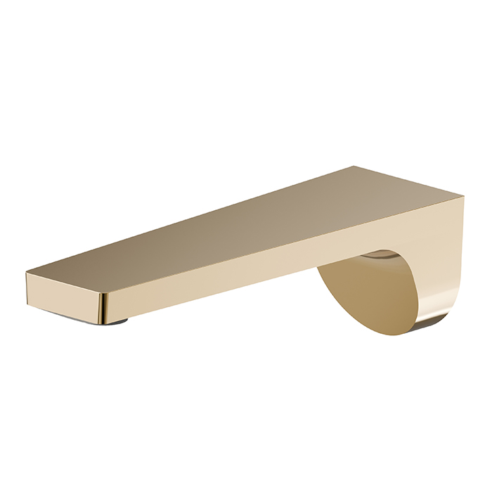 Newform ParkLE Излив для раковины 18.9см., настенный, 1/2”, цвет: PVD glossy gold