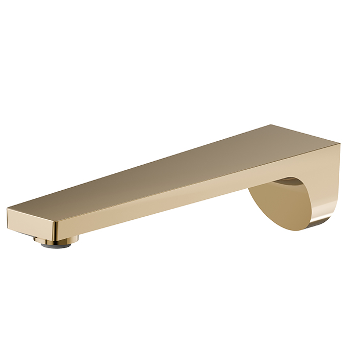 Newform ParkLE Излив для раковины 21.5см., настенный, 1/2”, цвет: PVD glossy gold