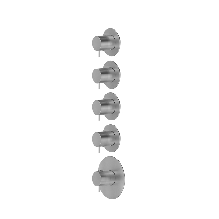 Newform X-Steel 316 Смеситель для душа, термостатический, встраиваемый, 4 потока, внешняя часть, цвет: нержавеющая сталь