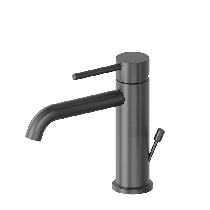 Newform X-STEEL 316 Смеситель для раковины на 1 отв.,  с донным клапаном, излив 14.5см., цвет: PVD Brushed gun metal