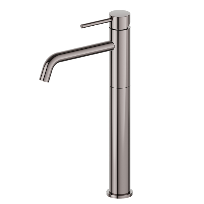 Newform XT Смеситель для раковины, 1 отв., высокий, длинный излив, цвет: carbon satin PVD gun metal