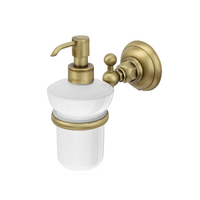 Nicolazzi Accessori Classica Дозатор для жидкого мыла, подвесной, керамический, цвет: белый/Bronze Plated