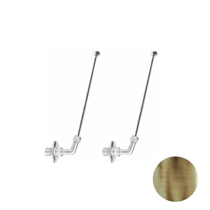 Nicolazzi Articoli vari Гладкое крепление для смесителя, с коленом и розеткой 1/2” , цвет Bronze Plated