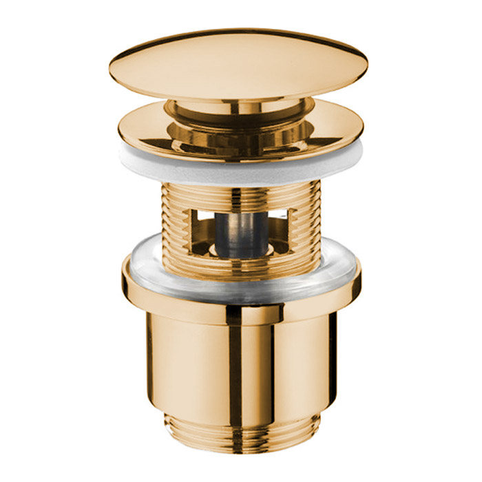 Nicolazzi Complementi Сливной донный клапан 1”1/4 “clic-clac, цвет: золото 24к