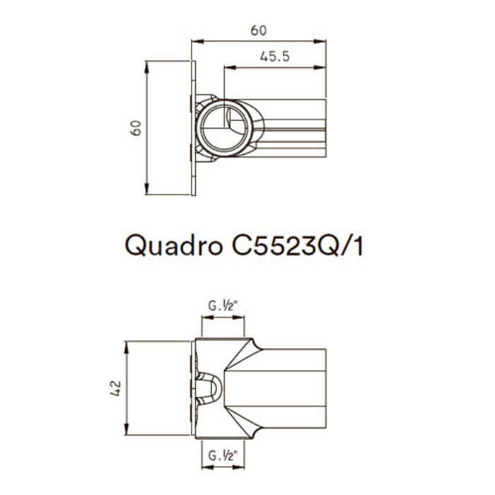 Nicolazzi Unico Встраиваемая часть для настенного смесителя Quadro