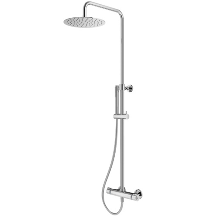 Plumberia Selection IXO Душевая стойка, верхний душ 25см., с термостатическим смесителем, ручной душ, шланг 150см, цвет: хром
