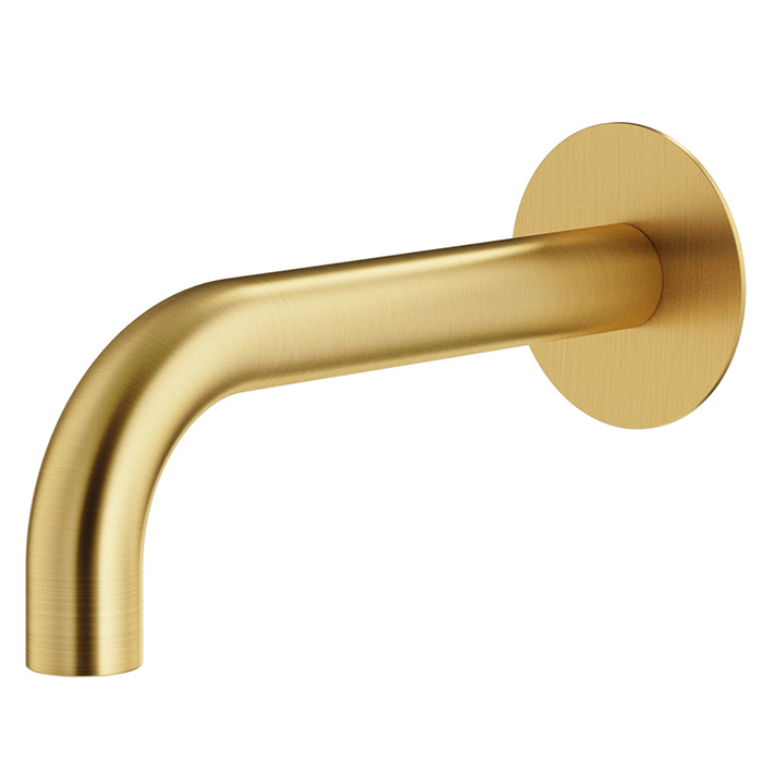 Plumberia Selection IXO Излив для раковины, настенный, длина 21см., цвет: золото брашированное