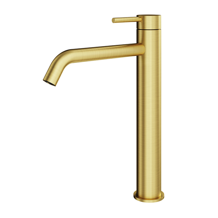 Plumberia Selection IXO Смеситель для раковины, на 1 отв., высокий, h28.5см.,  цвет: золото брашированное