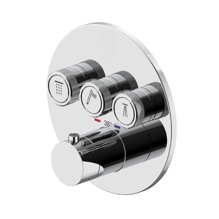 Plumberia Selection PSBOX Смеситель для душа, встраиваемый, на 3 выхода,  цвет: хром