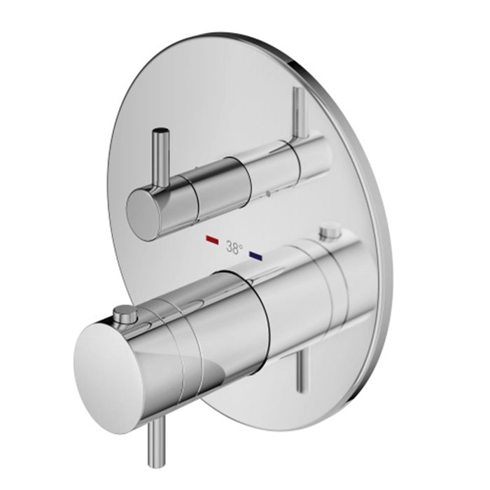 Plumberia Selection PSBOX Смеситель для душа, встраиваемый, термостатический, на 2 выхода, цвет: хром