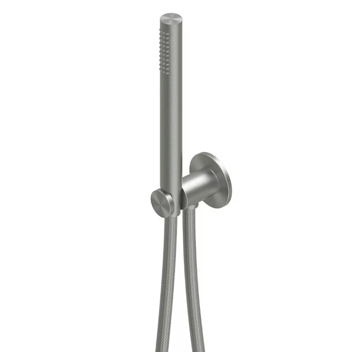 QuadroDesign Душевой гарнитур, настенный, цвет: Brushed Stainless Steel