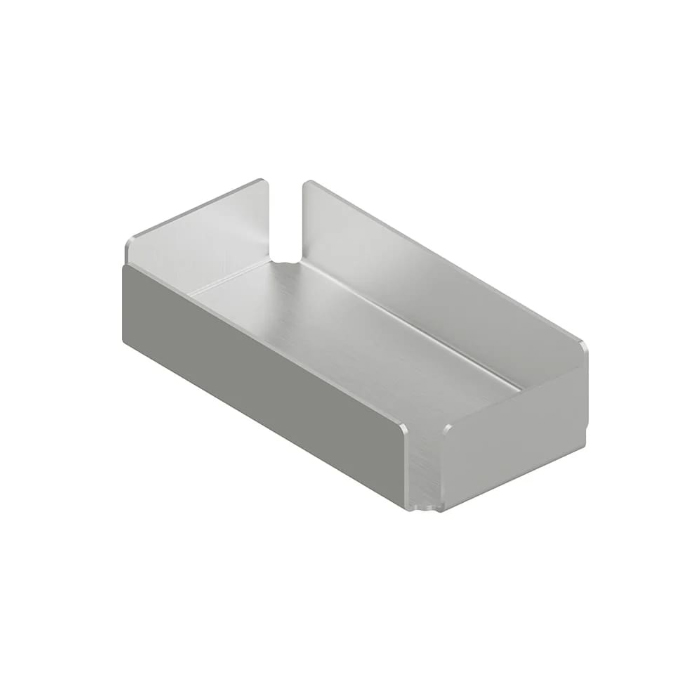 QuadroDesign Поднос 25.3х12.8х5.3см., подвесной, цвет: Brushed Stainless Steel