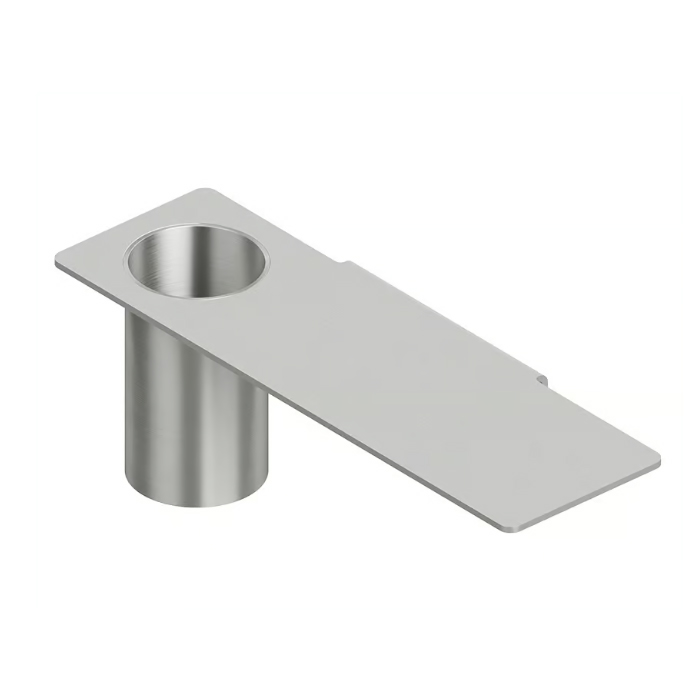 QuadroDesign Полочка с держателем зубных щеток, цвет: Brushed Stainless Steel