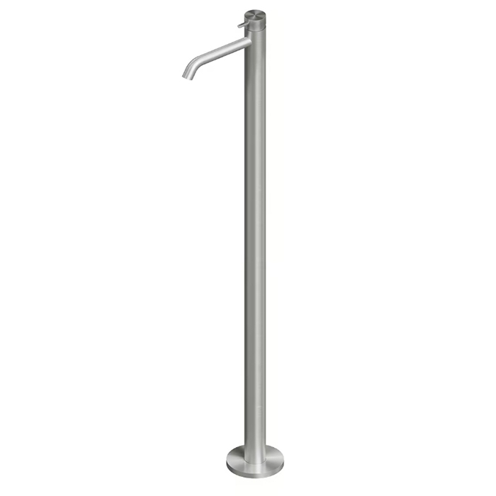 QuadroDesign Source Смеситель для раковины, напольный, цвет: Brushed Stainless Steel