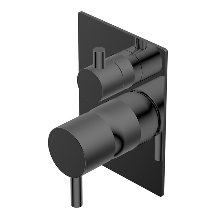 Ritmonio Diametro35 S Смеситель для душа, встраиваемый, на 2 источника, цвет: Brushed Black Chrome