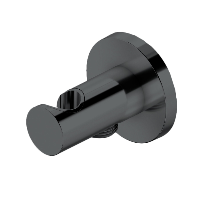 Ritmonio Шланговое соединение с держателем лейки, латунь, цвет: Brushed Black Chrome