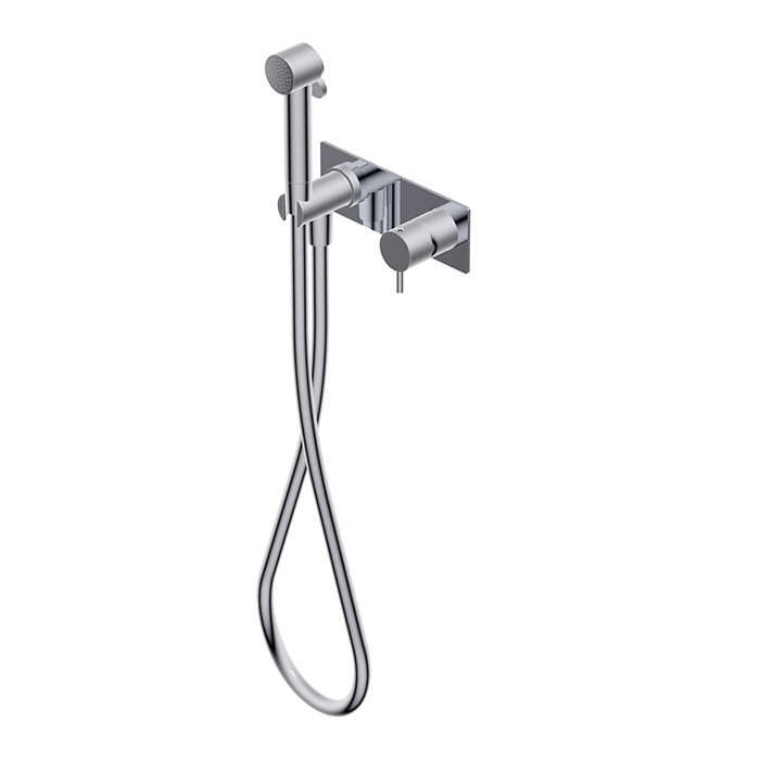 Ritmonio Toilet accessories Гигиенический душ, со смесителем, внешняя часть, цвет: Brushed