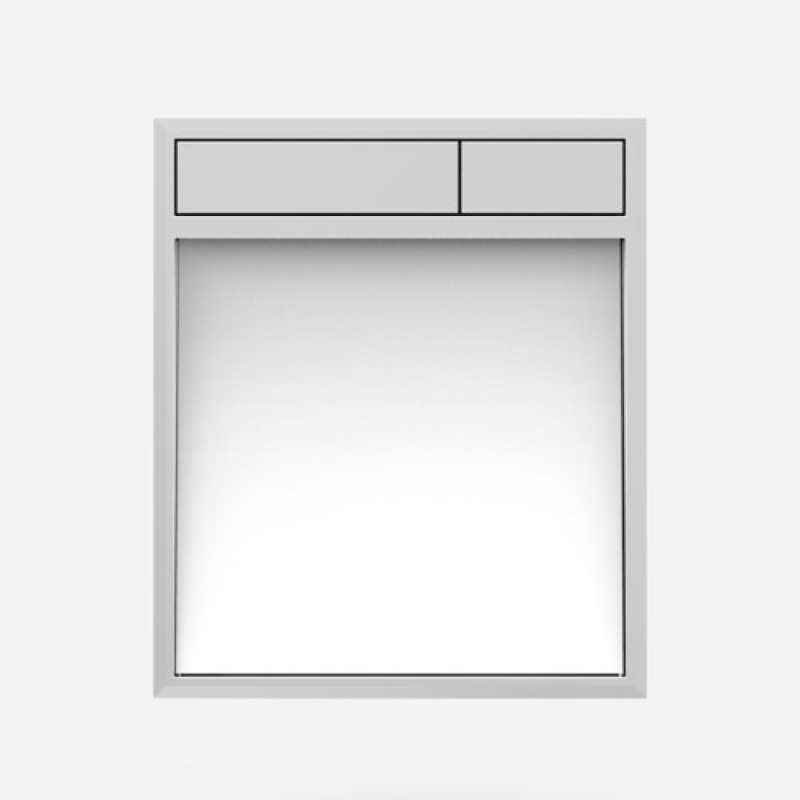 SANIT Панель управления LIS(без подсветки), стекло белое/клавиши хром