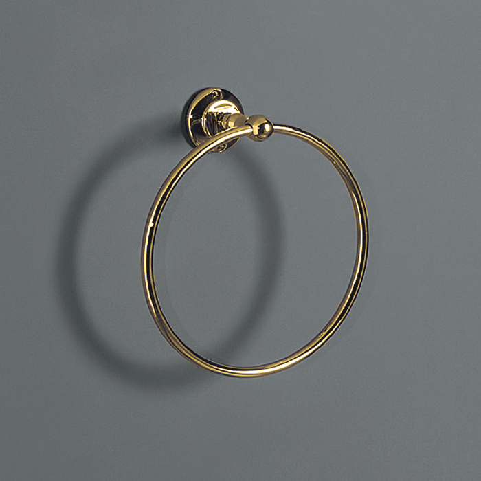 SIMAS Accessori Полотенцедержатель-кольцо 22см., для полотенец, подвесной, цвет: золото