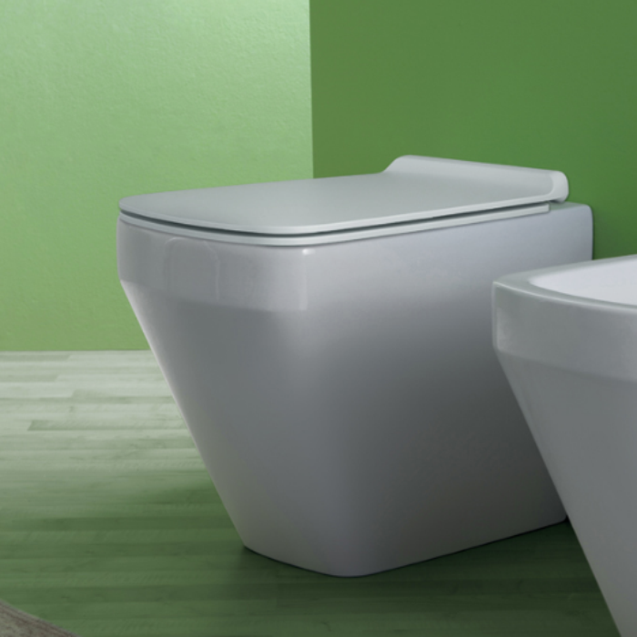 Simas Baden Baden Унитаз приставной безободковый 56х36 см, слив универсальный,  цвет: белый