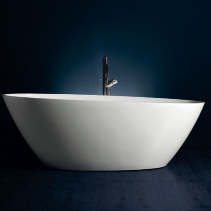 Simas Bohemien Ванна отдельностоящая, из Crystal Tech 190x88x66 см со сливной арматурой